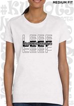 LEEF ALSOF HET JE LAATSTE DAG IS damesshirt - Wit - Maat XL - Korte mouwen - Ronde hals - Medium Fit - Andre Hazes - Holland zingt Hazes - Quotes - Kwoots - Meezingen met klassieke