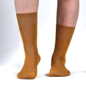 Colorcool Heren Sokken | Mustard Mercerized Socks - MUSTARD, 40-42| mercerized cotton | 40-42 | Normale boord - Naadloos - Geen Padding