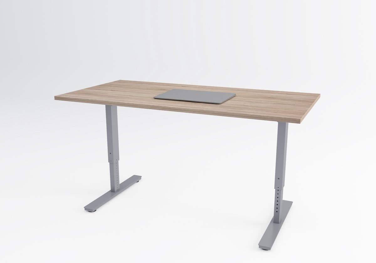 Tri-desk Bolt | Hoogte instelbaar bureau | Aluminium onderstel | Robson eiken blad |120 x 80 cm