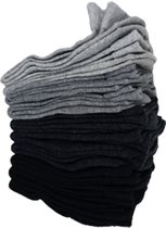 Unisex sokken 10 stuks KAYLEN - Zwart tint naar Grijs - Maat 23-26