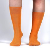 Colorcool Heren Sokken | Orange Mercerized Socks - ORANGE, 43-45| mercerized cotton | 43-45 | Normale boord - Naadloos - Geen Padding