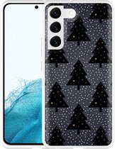 Galaxy S22 Hoesje Snowy Christmas Trees - Designed by Cazy