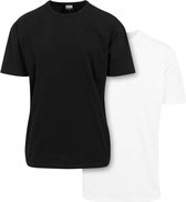 Urban Classics Heren Tshirt -S- Oversized 2-Pack Zwart/Wit