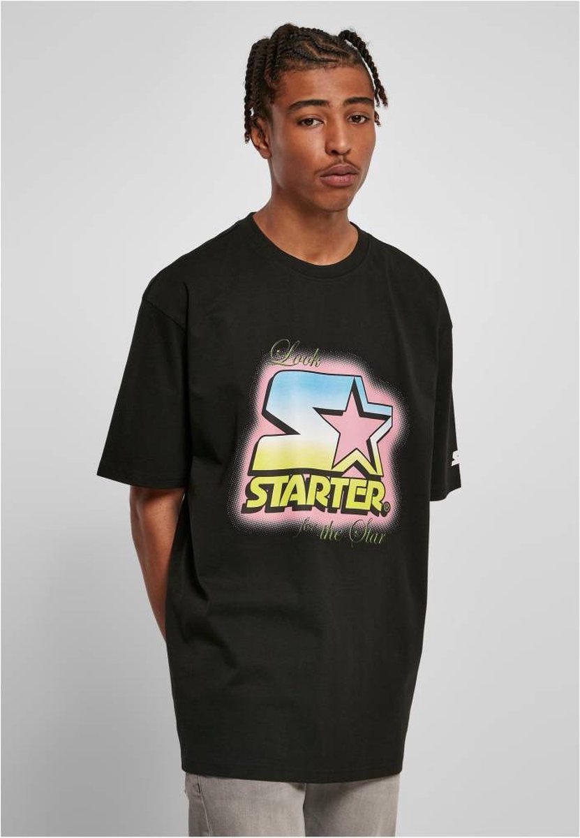 Starter Black Label - Fresh Logo Heren T-shirt - L - Zwart