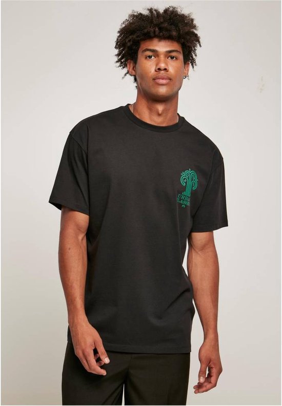 Urban Classics - Organic Tree Logo Heren T-shirt - S - Zwart