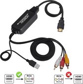 Sounix HDMI naar TULP - HDMI to AV Converter met HDMI kabel - 3RCA CVBS Composite Audio Video to 1080P HDMI-USB00128