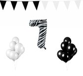 7 jaar Verjaardag Versiering Pakket Zebra