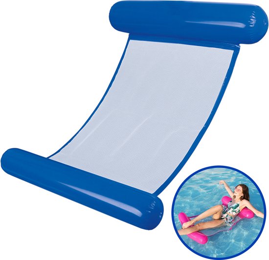 Waterhangmat "Blauw" - Luchtbed - Waterspeelgoed - Luchtmatras Zwembad -  Volwassenen -... | bol.com