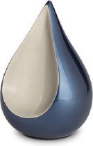 Kleine Metalen urn Teardrop blauw