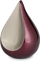 Kleine Metalen urn Teardrop rood