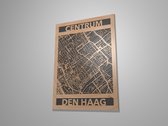 Dutchstormdesign-Stratenkaart-laser gesneden-Stadskaart- centrum -Den Haag -coördinaten