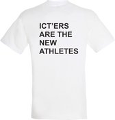 T-shirt ICT'ERS ARE THE NEW ATHLETES| T-shirt heren grappig | grappige cadeaus voor mannen | Wit | maat 3XL