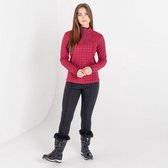 De Dare2B Savvy Luxe Fleece - wintersportpully - dames - halve rits - ruitweving - Roze