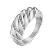 Twice As Nice Ring in edelstaal, gedraaid 58