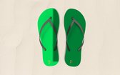 Huurdies Slippers | Teenslippers | Groen | Maat 36 - 38 | 1,5 cm dik