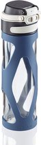 Leifheit 3258 Flip Glazen Drinkfles 600 ml Donkerblauw