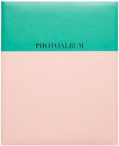 fotoalbum 30 x 24 cm groen/roze 10 pagina's