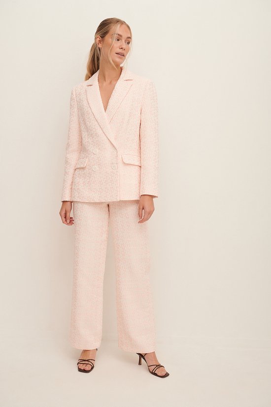 NA-KD Tweed Suit Pants Dames Broek - Maat 36