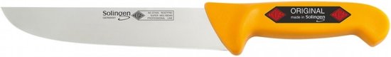 Eikaso Solingen Slagersmes met Stijf Lemmet 15 cm - Geel Handvat - Ideaal voor Grote Stukken Vlees - Eikaso Solingen
