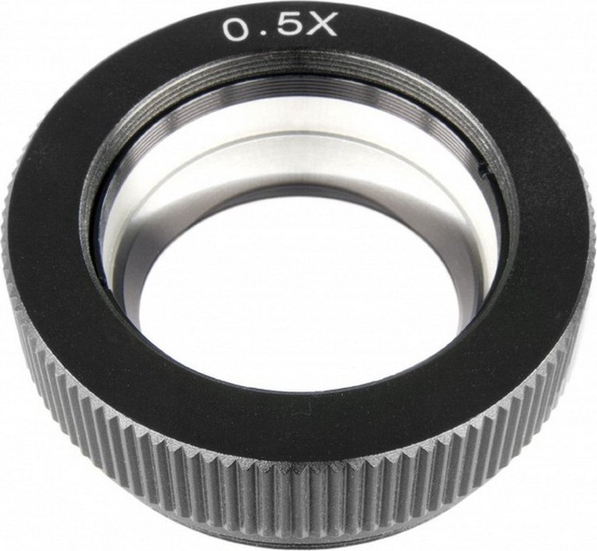 lens microscoop 0,5x glas zwart/transparant 2-delig