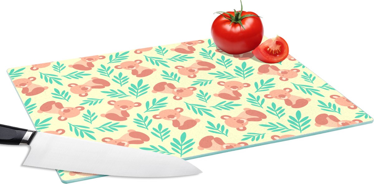 Glazen Snijplank - 39x28 - Jungle - Patronen - Koala - Dier - Snijplanken Glas