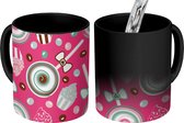 Magische Mok - Foto op Warmte Mokken - Koffiemok - Design - Snoep - Candy - Roze - Magic Mok - Beker - 350 ML - Theemok