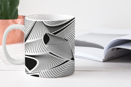 Mug - Tasse à café - Motif - Abstrait - Zwart Wit - Tasses - 350 ML - Tasse - Tasses à café - Tasse à thé