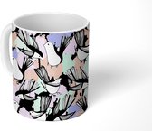 Mok - Koffiemok - Patroon - Dieren - Vogel - Mokken - 350 ML - Beker - Koffiemokken - Theemok