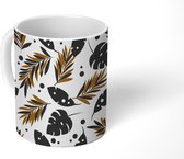 Mok - Koffiemok - Bladeren - Monstera - Varen - Patroon - Mokken - 350 ML - Beker - Koffiemokken - Theemok