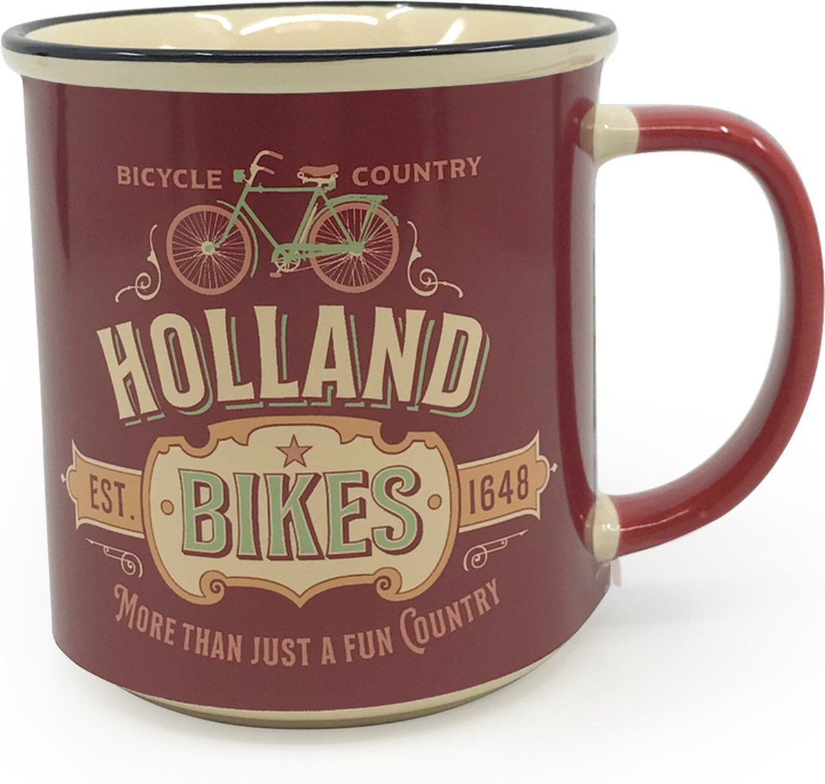 Beker Vintage - Holland Bike - Red - Per Stuk - Souvenir - Relatiegeschenk