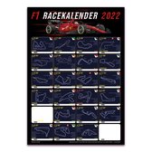 F1 Racekalender 2022 | Poster | A3 | 29,7 x 42 cm | Formule 1 | Rood