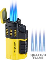 Silver Match Quattro Aansteker - Aanstekers - Gasaansteker - Stormaansteker - Gasbrander - Vuurwerk Aansteker - Aansteker Kaarsen - Gasaansteker Navulbaar - Aansteker Gas