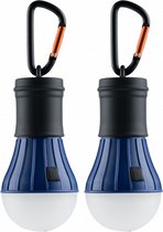 tent lamp LED met karabijnhaak blauw 2 stuks