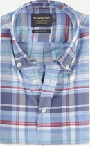 Steppin' Out Mannen  Steppin' Out Lente/Zomer 2022  Summer Oxford Check BD Mannen - Regular Fit - Katoen - Blauw (XL) Blauw Katoen Maat: XL