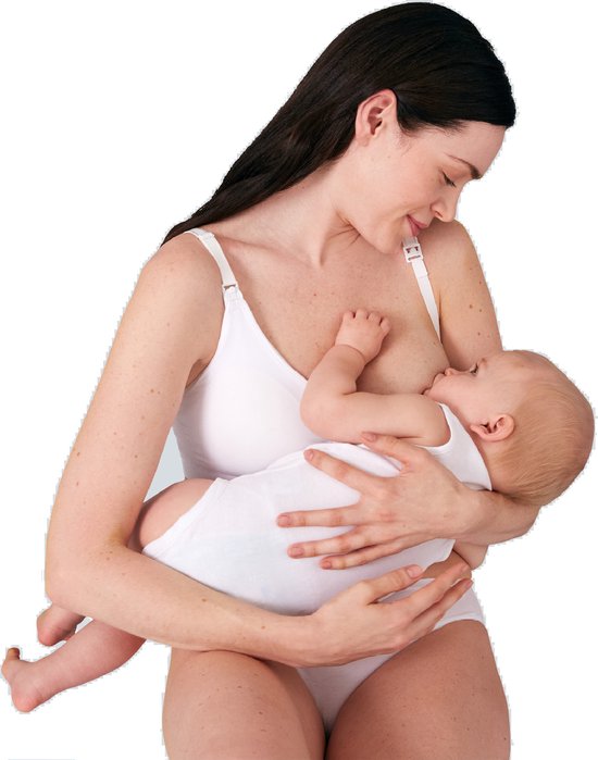 Medela 3-in-1 Voedingsbh en kolf bh voor zwangerschap borstvoeding en kolven - Zacht en met stretch - Wit - Maat M - Medela