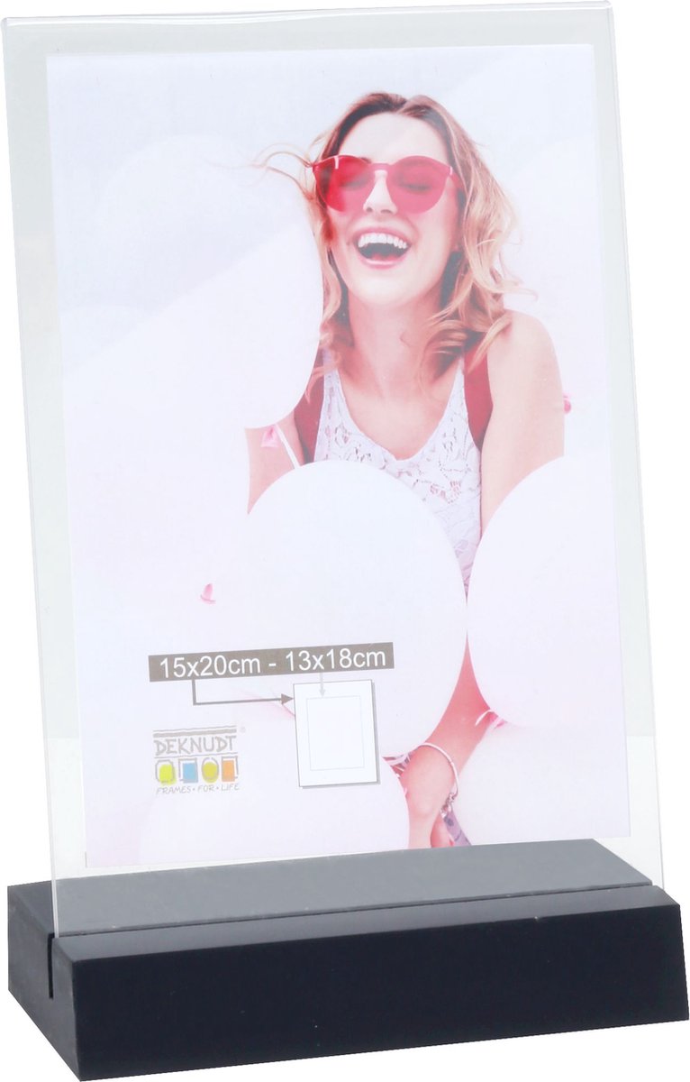 Deknudt Frames fotohouder S58RV2 V - zwart/transparant - foto 15x20 cm