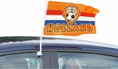 autovlag Oranje leeuw 30 x 45 cm polyester oranje