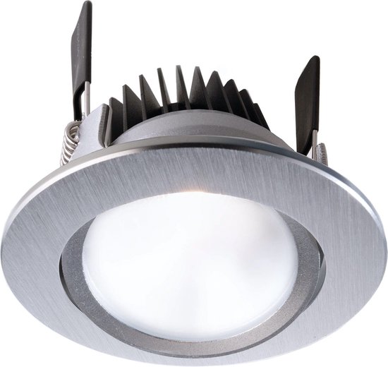 KapegoLED Built in ceiling lamp, COB 68 CCT, bulb(s) included, silver, brushed, warmwhite + coldwhite, beam angle: 65°, constant voltage, 24V DC, power / power consumption: 8,00 W / 8,00 W, IP20