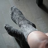 Huissokken - Huissokken Dames Grijs - Huissokken Dames - Fluffy Sokken - Wollen Sokken - Maat 38 - 42 - NZRD35® - Pink Label