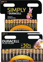 Combi Deal / Duracell Simply Alkaline 12x AA + 12x AAA