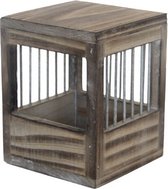 nestkast 11,2 x 11,1 x 14,3 cm bruin hout/staal