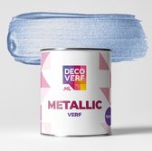 Decoverf metallic verf zilverblauw, 750ml