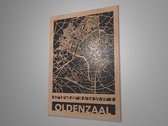 Dutchstormdesign-Stratenkaart-laser-gesneden-Stadskaart Oldenzaal met coördinaten