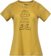 Graphic Wool Tee Dames - Light Olive Green/Olive Green