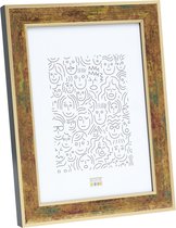 Deknudt Frames fotolijst S40JB2 - goud met zwarte zijkant - 15x20 cm