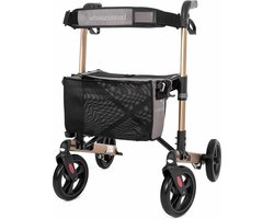 WheelzAhead TRACK Rollator – Lichtgewicht & Dubbel Opvouwbaar - Champagne