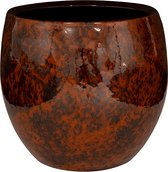 Pot Kae Cayenne 30x26 cm ronde bruine bloempot voor binnen