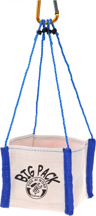 Kids At Work Kabelbaan Junior Nylon/staal Beige/blauw 8-delig