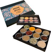 INDIASE specerijen (Masala Dabba) en 3 recepten in een mooie vormgegeven (kado) box door TeaSaltAndSpices