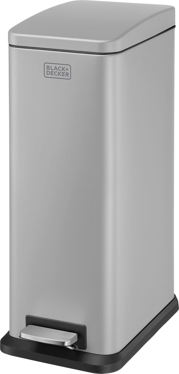 BLACK+DECKER Pedaalemmer - 20L - soft close - Grijs